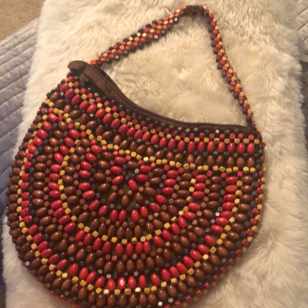 Beaded handmade shoulder bag